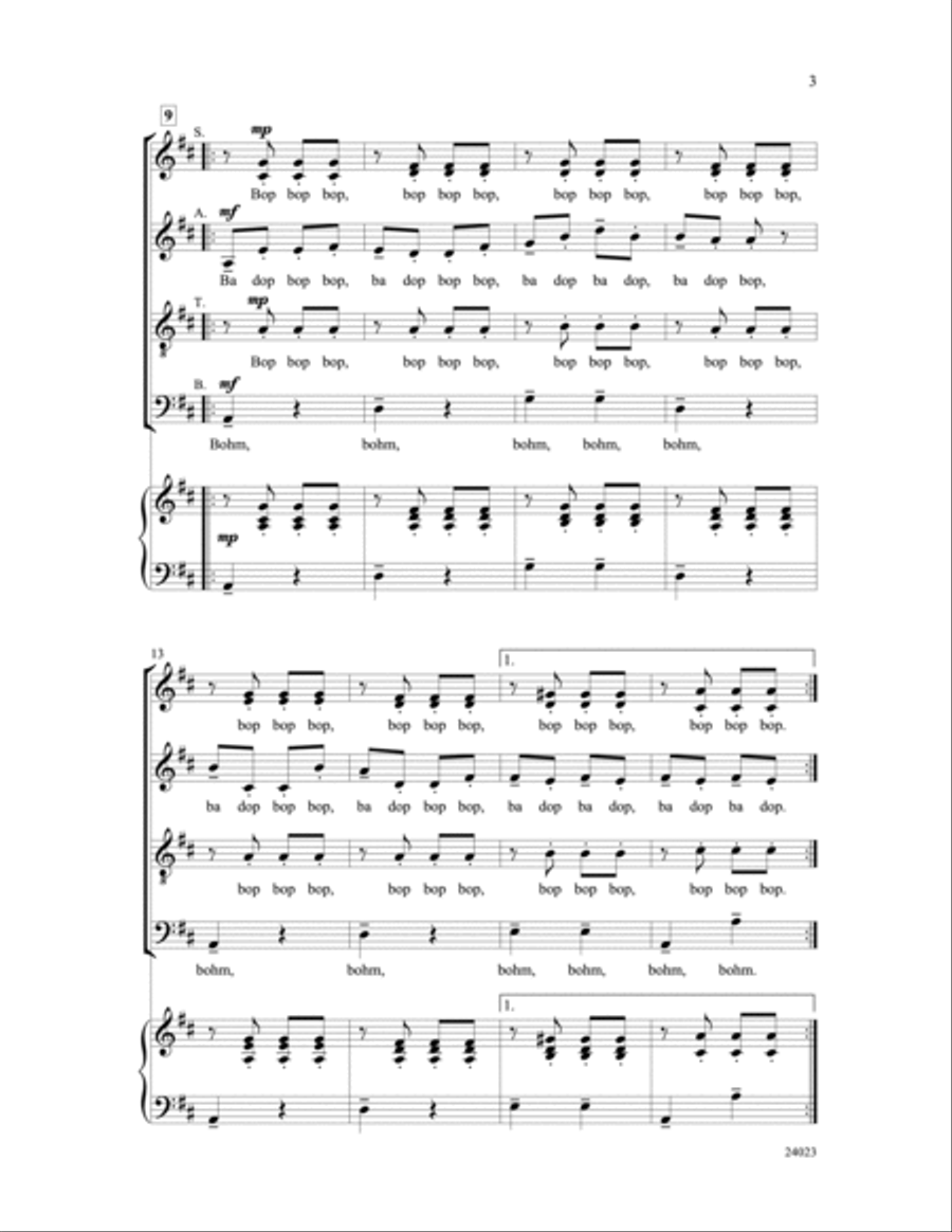 Can-Can (from the Overture to Orpheus in the Underworld) Divisi scores gallery preview page 3