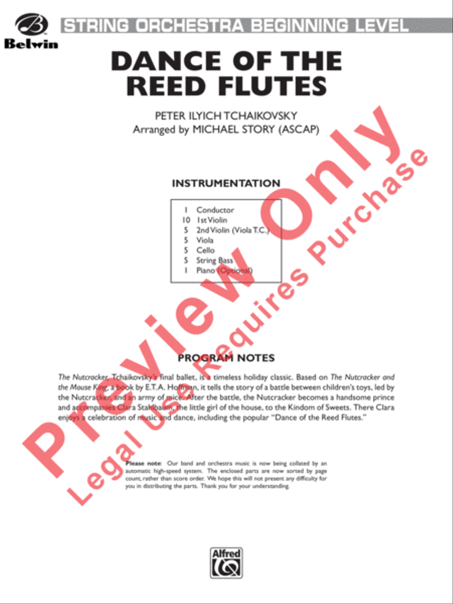 Dance of the Reed Flutes (from The Nutcracker) String Orchestra scores gallery preview page 2