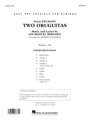 Book cover for Two Oruguitas (from Encanto) (arr. Robert Longfield) - Conductor Score (Full Score)
