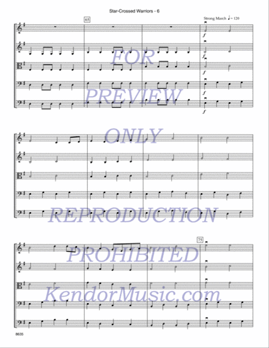 Star-Crossed Warriors (Full Score) String Orchestra scores gallery preview page 7