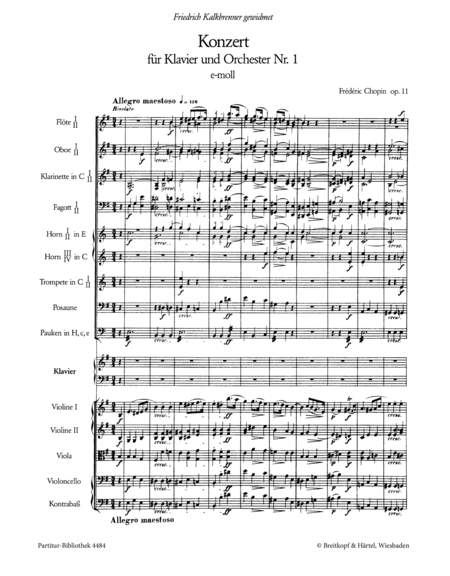 Piano Concerto No. 1 in E minor Op. 11