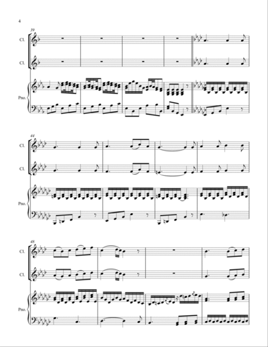 Plaisir d'Amour Plaisir d'Amour Clarinet Solo scores gallery preview page 4
