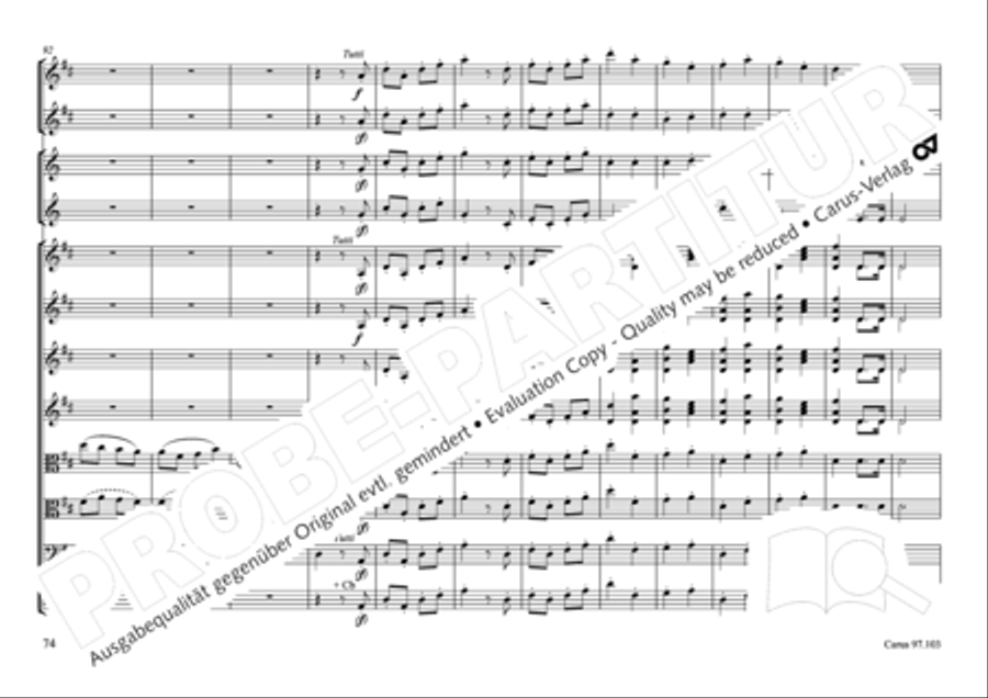 Concertone in D major Concertone in D major Horn scores gallery preview page 75