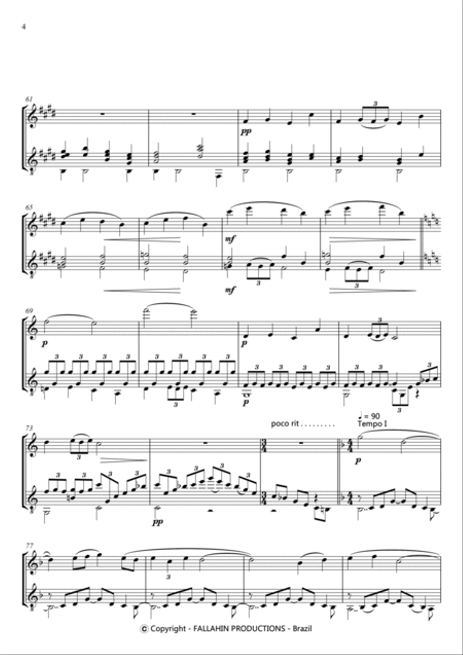 RÊVERIE - CLAUDE DEBUSSY - FOR FLUTE AND GUITAR image number null