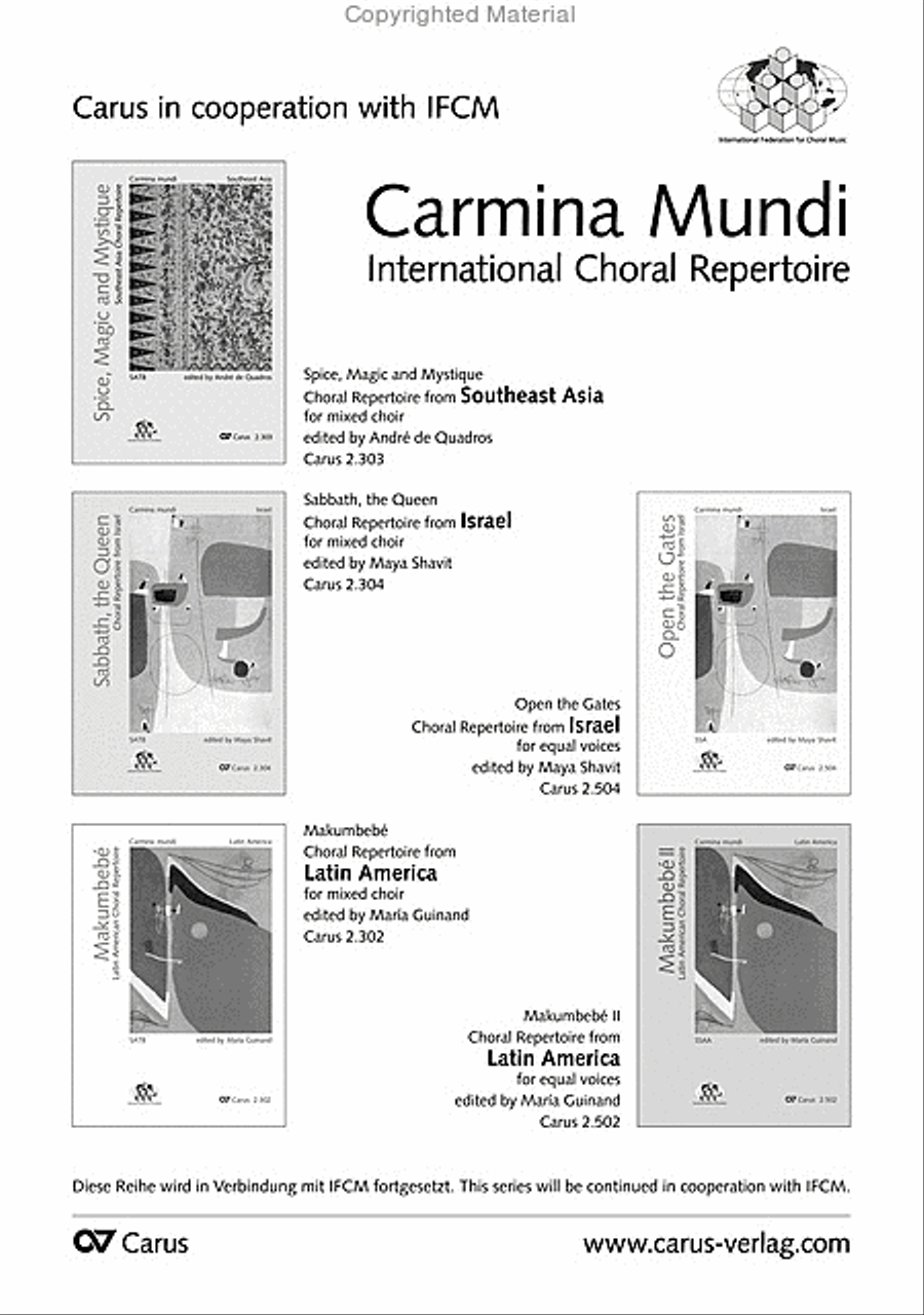 Makumbebe II. Latin American Choral Repertoire. Carmina mundi. Music + CD Choir scores gallery preview page 72