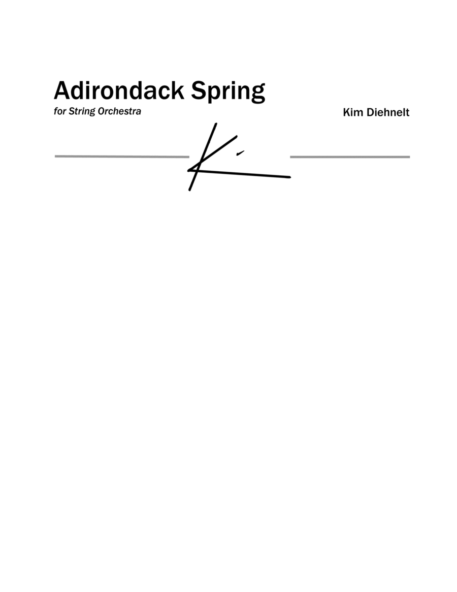 Adirondack Spring for String Orchestra image number null