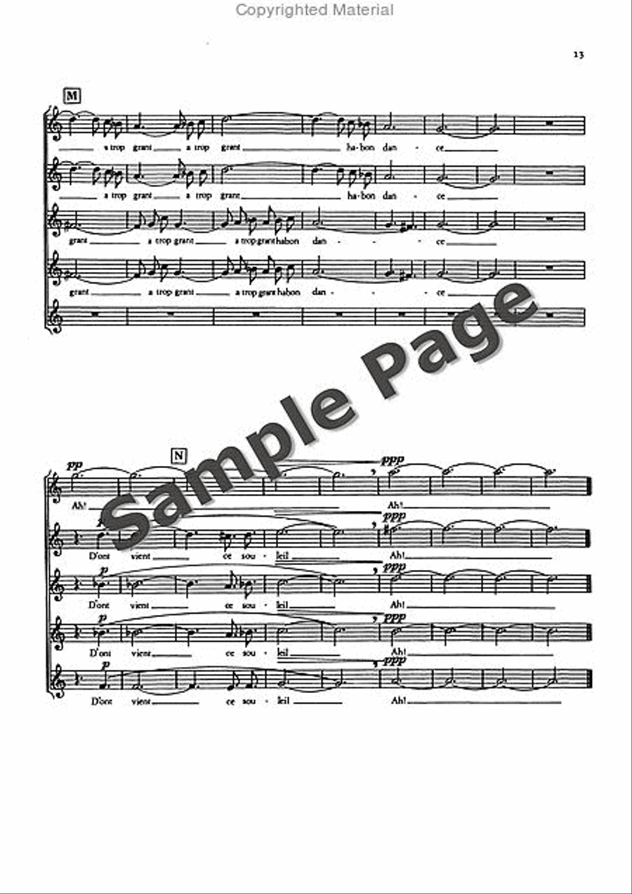 3 French Choruses from the ballet “Joan von Zarissa” Women's Choir scores gallery preview page 14