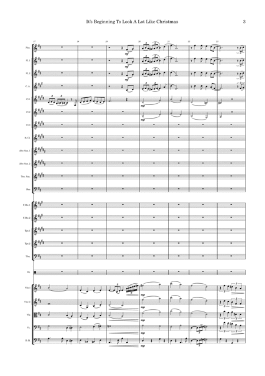 It's Beginning To Look Like Christmas Full Orchestra scores gallery preview page 3