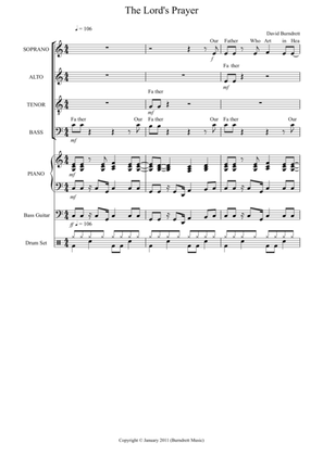 The Lord's Prayer (Gospel Style) for Choir And Piano