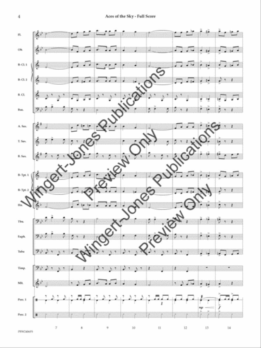 Aces of the Sky (Score) Concert Band scores gallery preview page 5