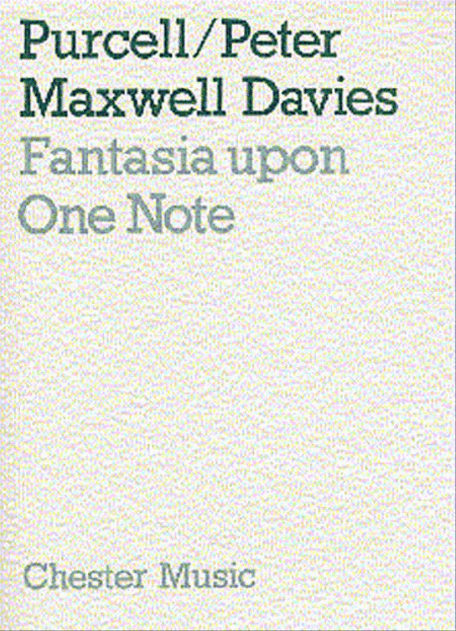 Henry Purcell And Peter Maxwell Davies: Fantasia Upon One Note Flute scores gallery preview page 1