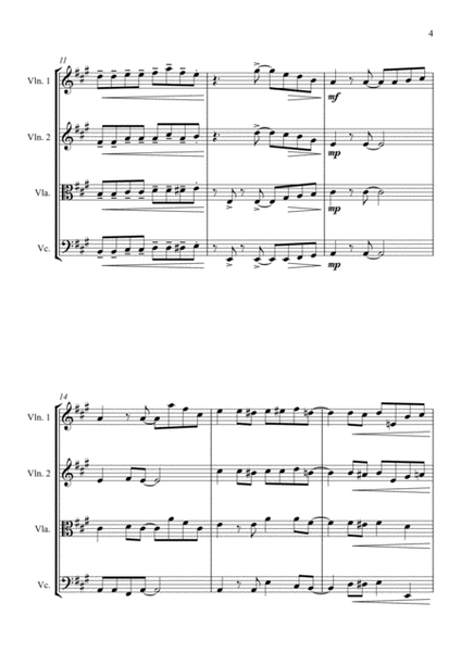 Away in a Manger - Jazz Carol for String Quartet image number null
