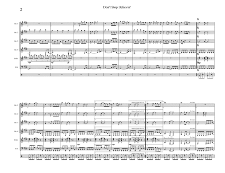 Don't Stop Believin' Guitar scores gallery preview page 2