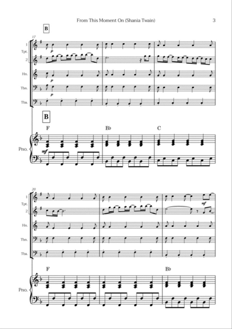 From This Moment On Horn scores gallery preview page 3