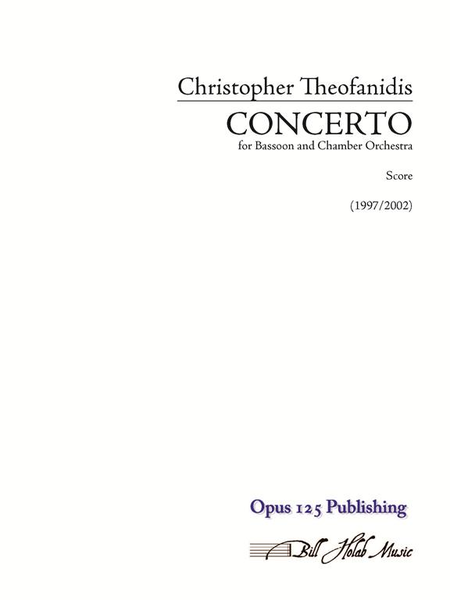 Concerto for Bassoon and Chamber Orchestra (score)