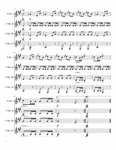 Hunter's Chorus for Horn Quartet image number null