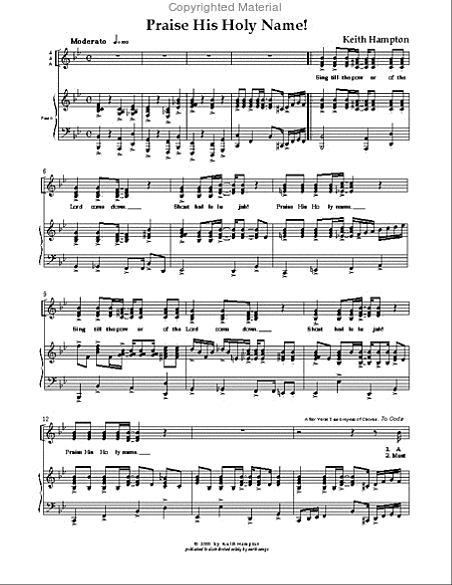 praise his holy name praise his holy name SSA scores gallery preview page 2