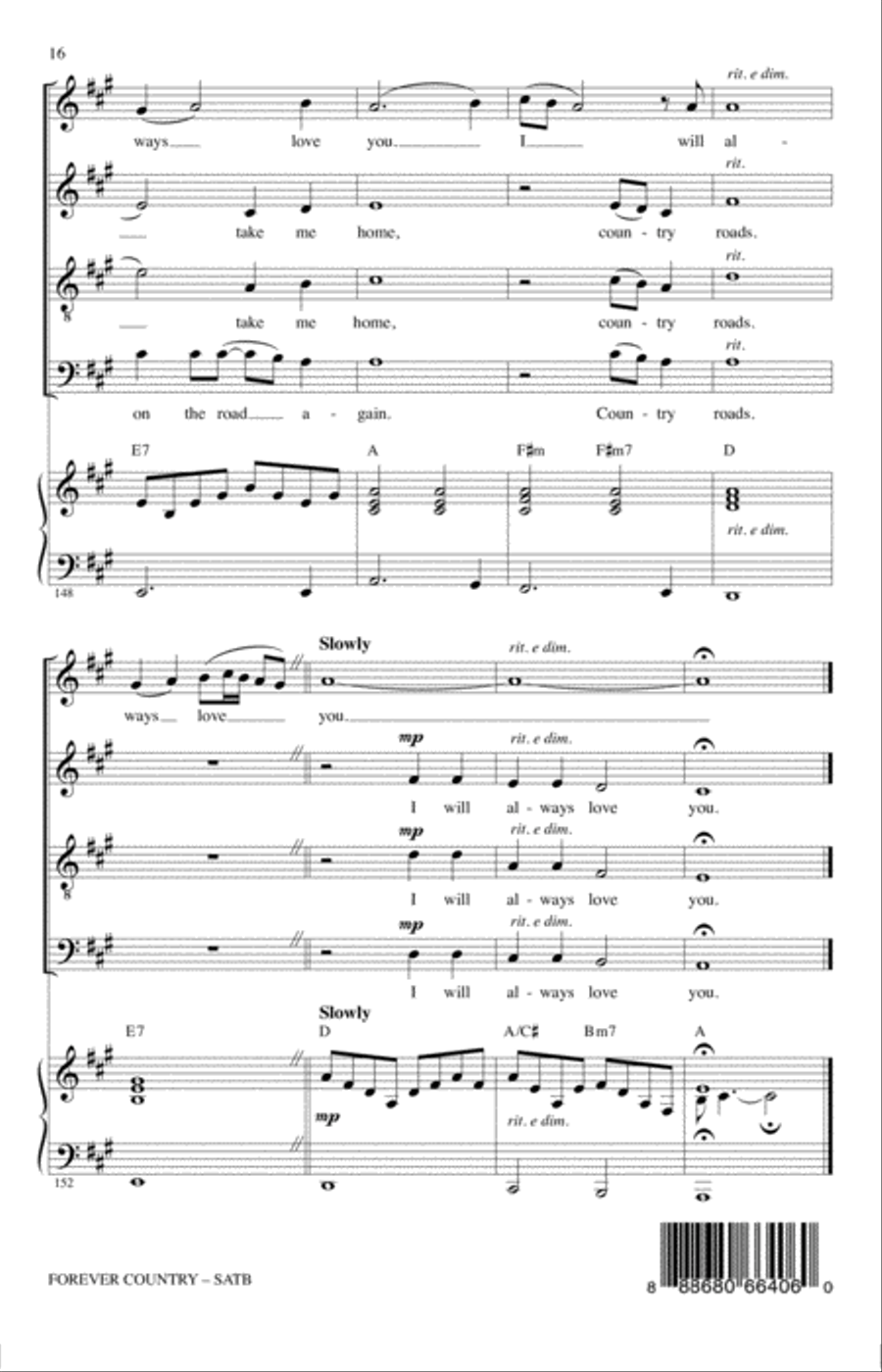 Forever Country 4-Part scores gallery preview page 15