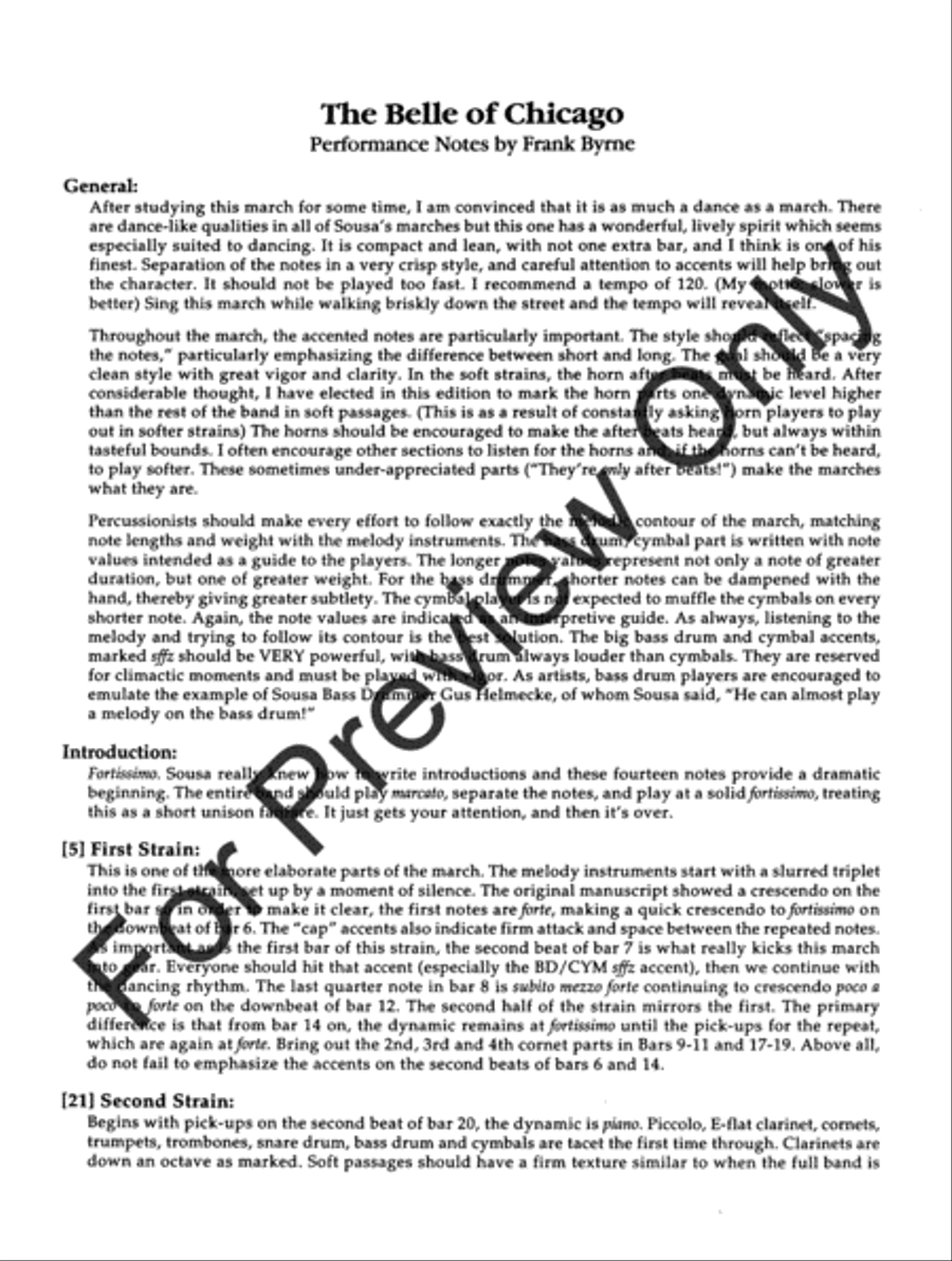 The Belle Of Chicago (Score) Concert Band scores gallery preview page 4