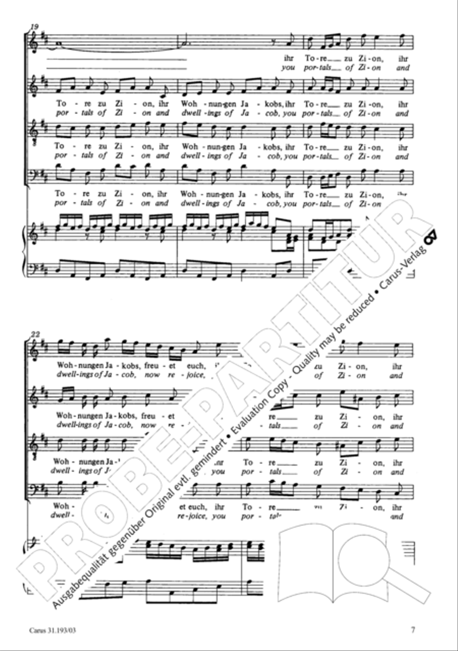 You portals of Zion (Ihr Tore zu Zion) SA scores gallery preview page 7