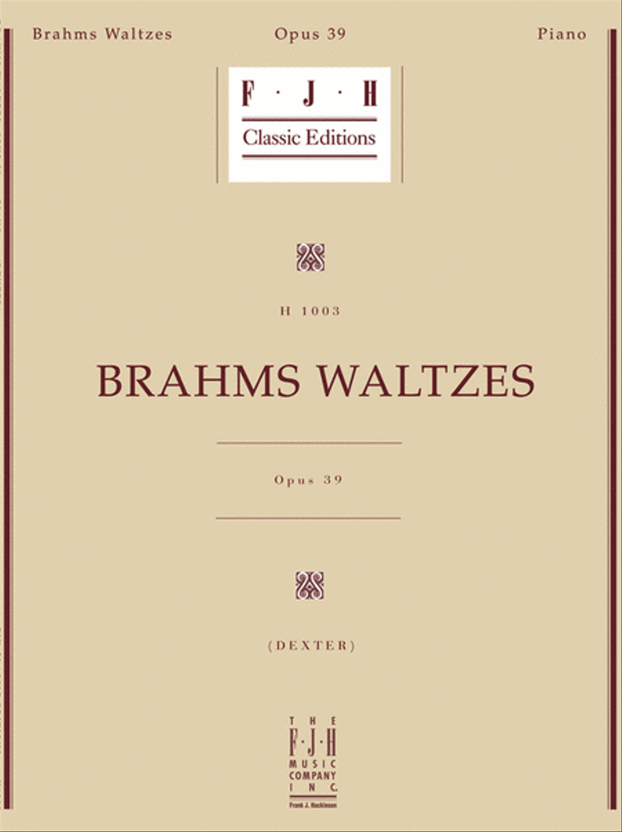 Brahms Waltzes, Op. 39