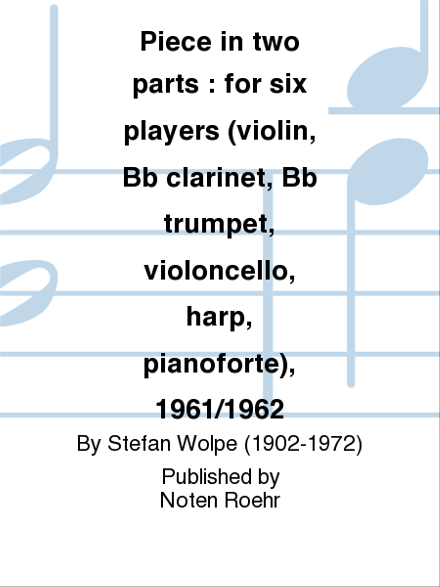 Piece in two parts B-Flat Clarinet scores gallery preview page 1