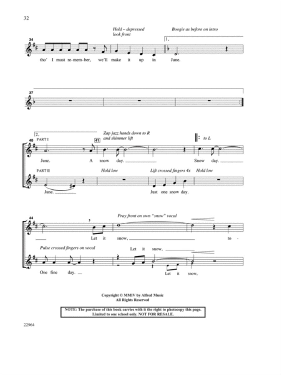 The Big Chill - Teacher's Handbook Unison Choir scores gallery preview page 36