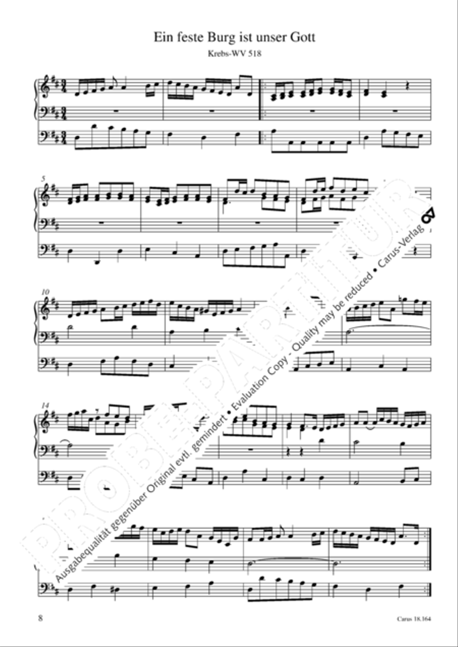 Krebs: Four Chorale Preludes Organ Solo scores gallery preview page 9