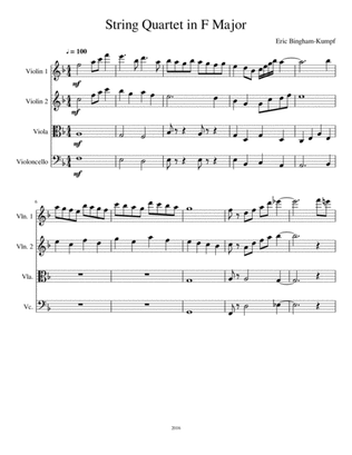 String Quartet in F Major