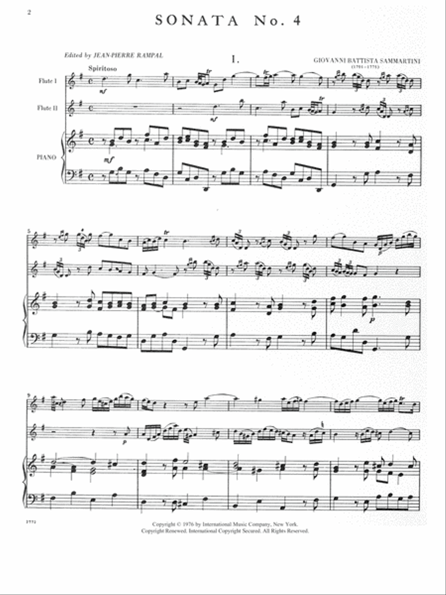 Six Sonatas: Volume II Flute Duet scores gallery preview page 2