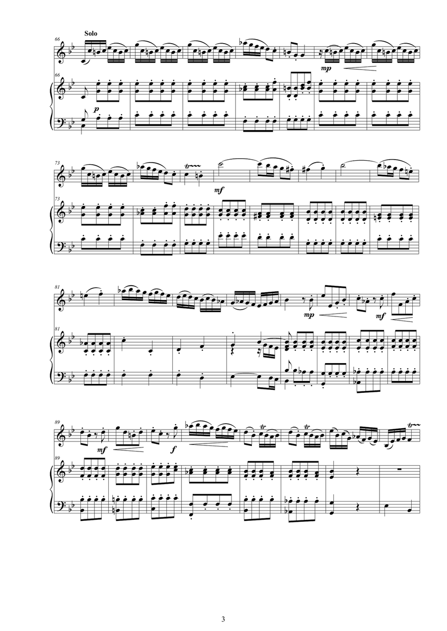 Vivaldi - Violin Concerto No.1 in G minor RV 317 Op.12 for Violin and Piano Violin Solo scores gallery preview page 3