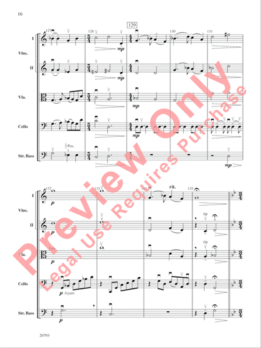 The Idylls of Pegasus String Orchestra scores gallery preview page 17