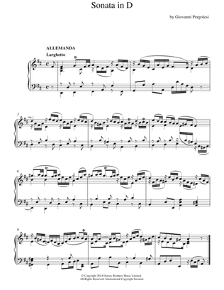 Harpsichord Sonata In D Major