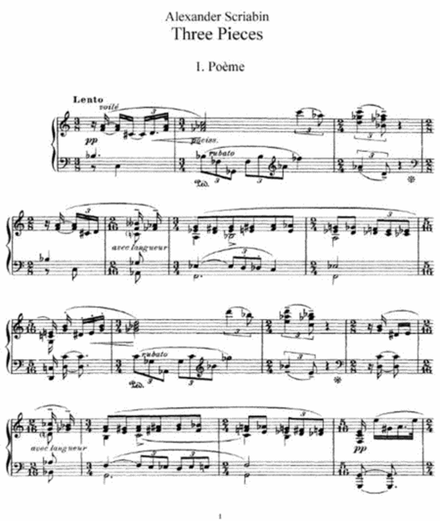 Alexander Scriabin - Three Pieces Op. 52