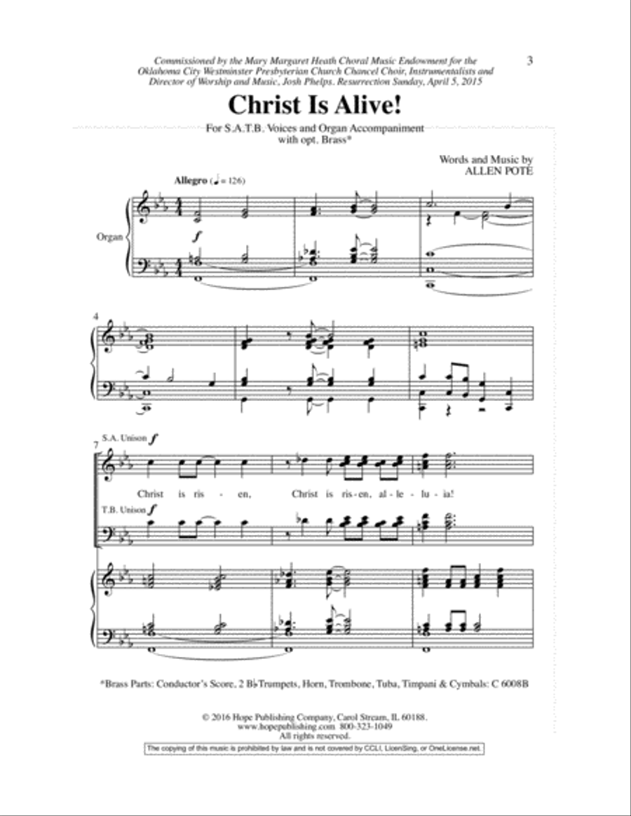 Christ Is Alive! Choir scores gallery preview page 2
