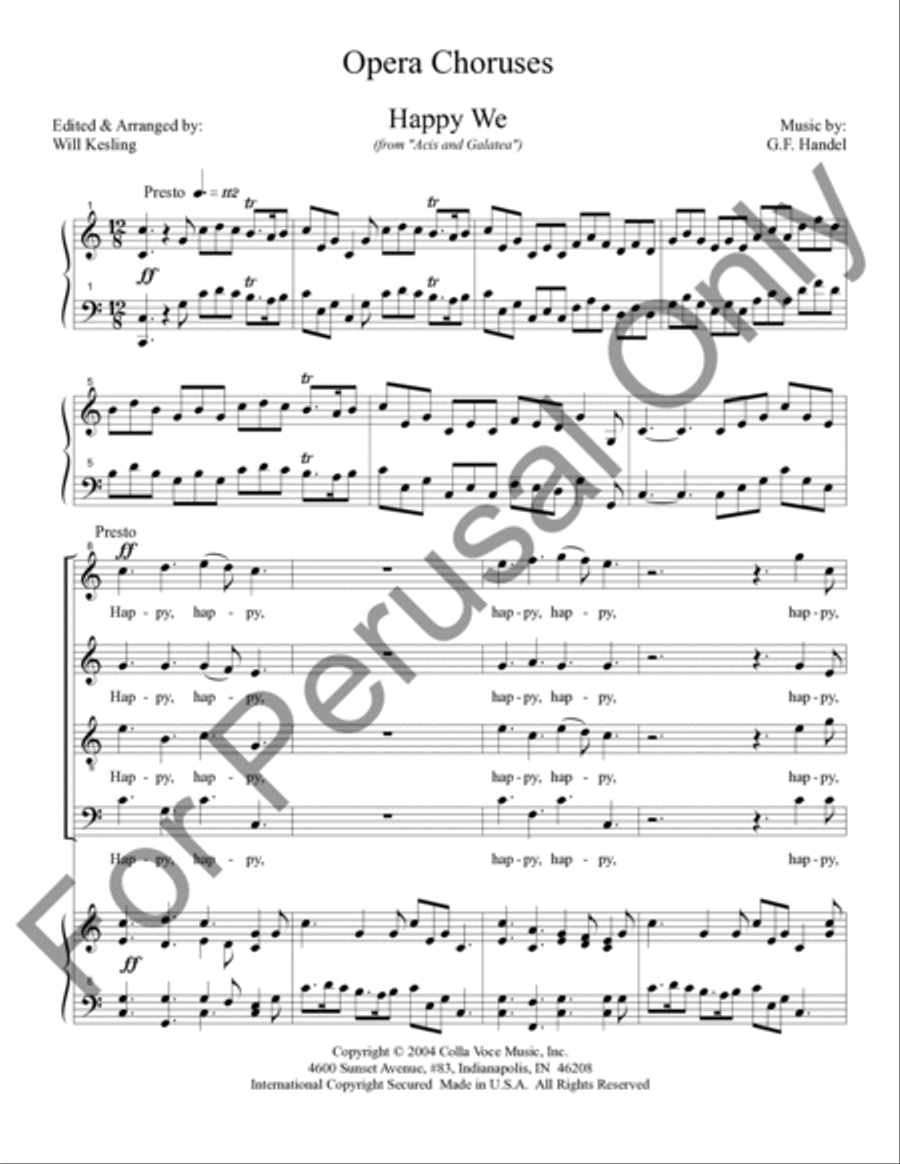 Opera Choruses, Set 1 Opera Choruses, Set 1 4-Part scores gallery preview page 2