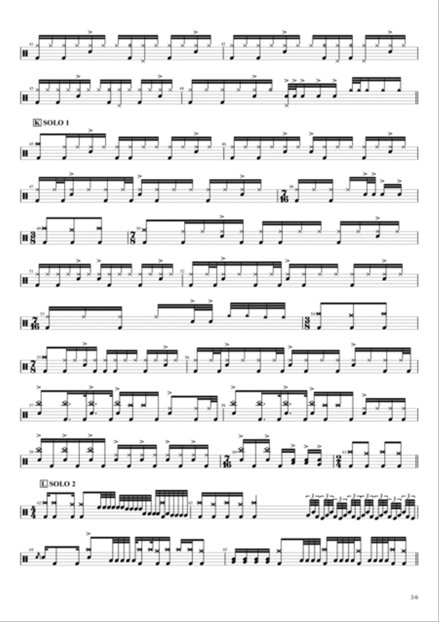 Tom Sawyer Drum Set scores gallery preview page 3