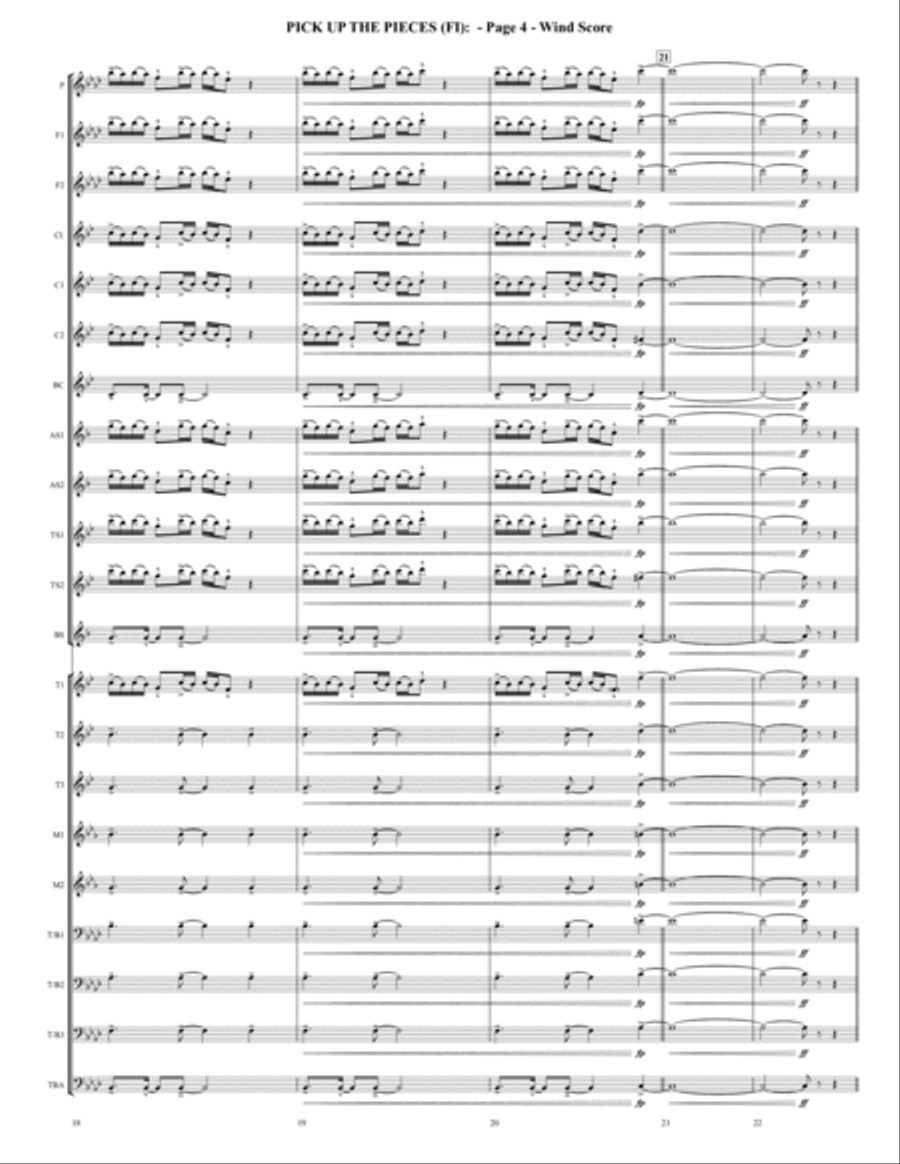 Pick Up The Pieces Marching Band scores gallery preview page 4