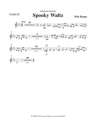 Spooky Waltz from Three Dances for Halloween - Violin II part