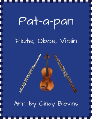 Book cover for Pat-a-pan, for Flute, Oboe and Violin