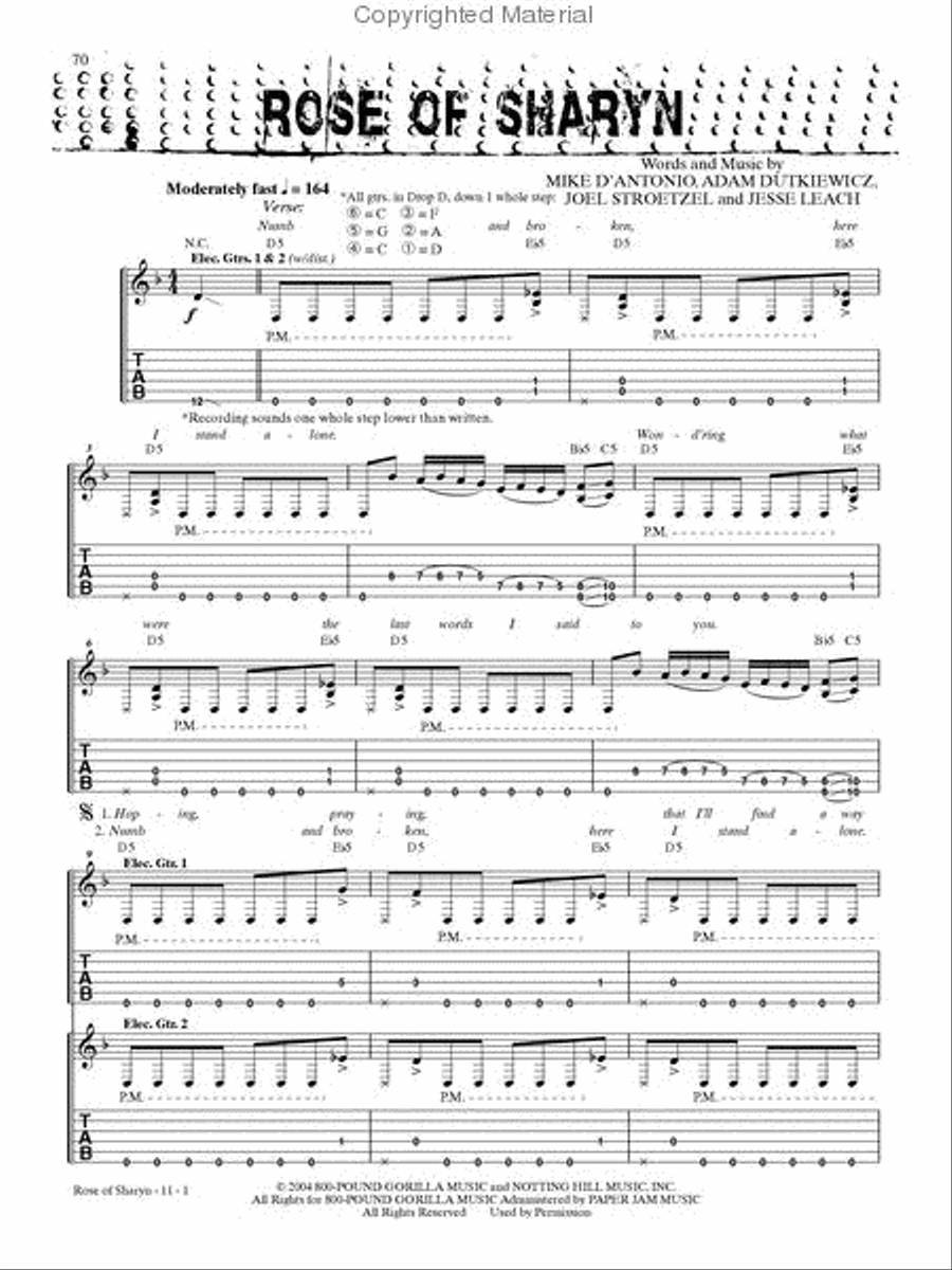 Killswitch Engage – Guitar Anthology Electric Guitar scores gallery preview page 2