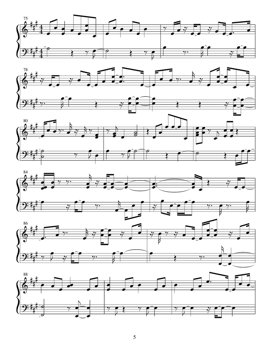 So Will I (100 Billion X) Piano Solo scores gallery preview page 5