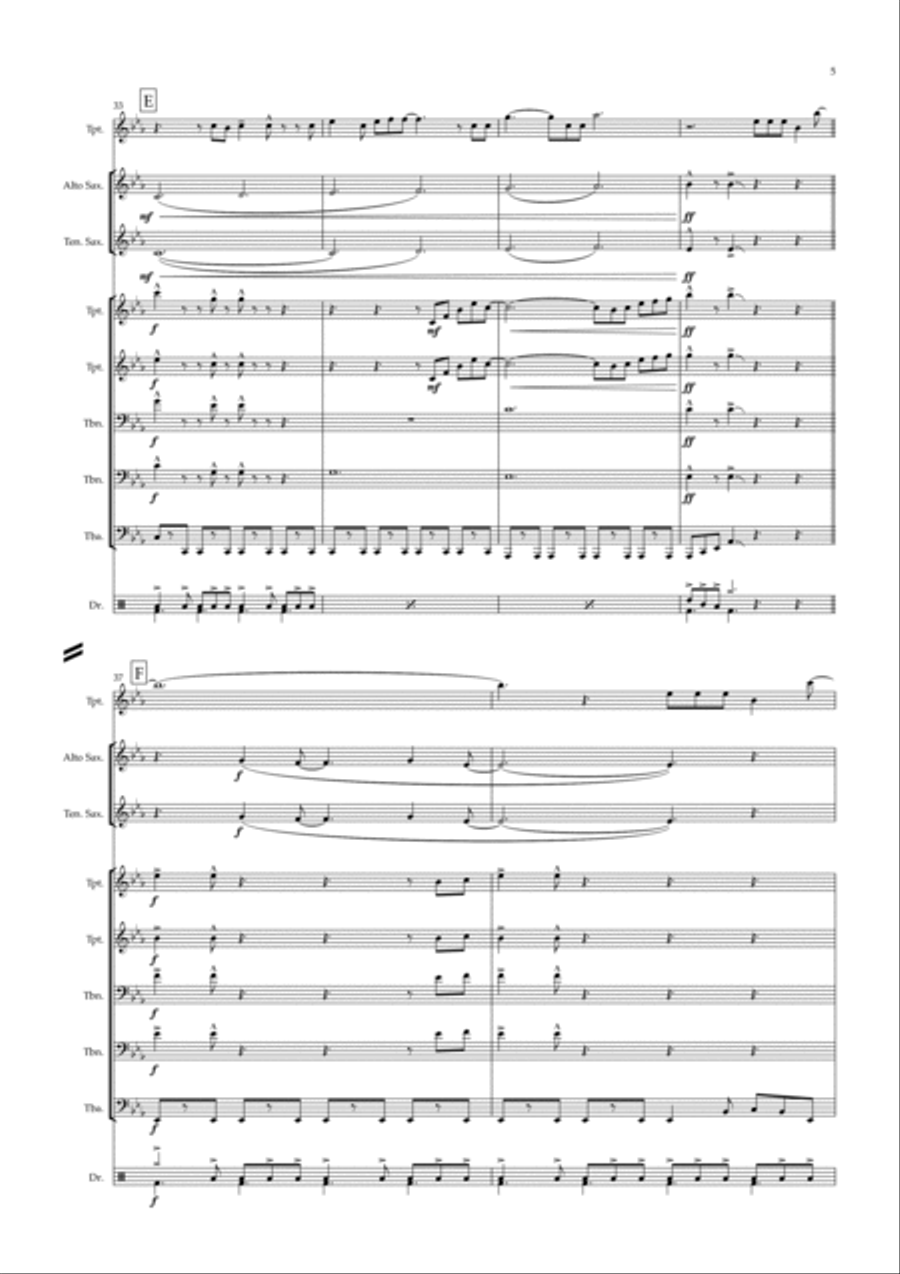 Into The Unknown Jazz Ensemble scores gallery preview page 5