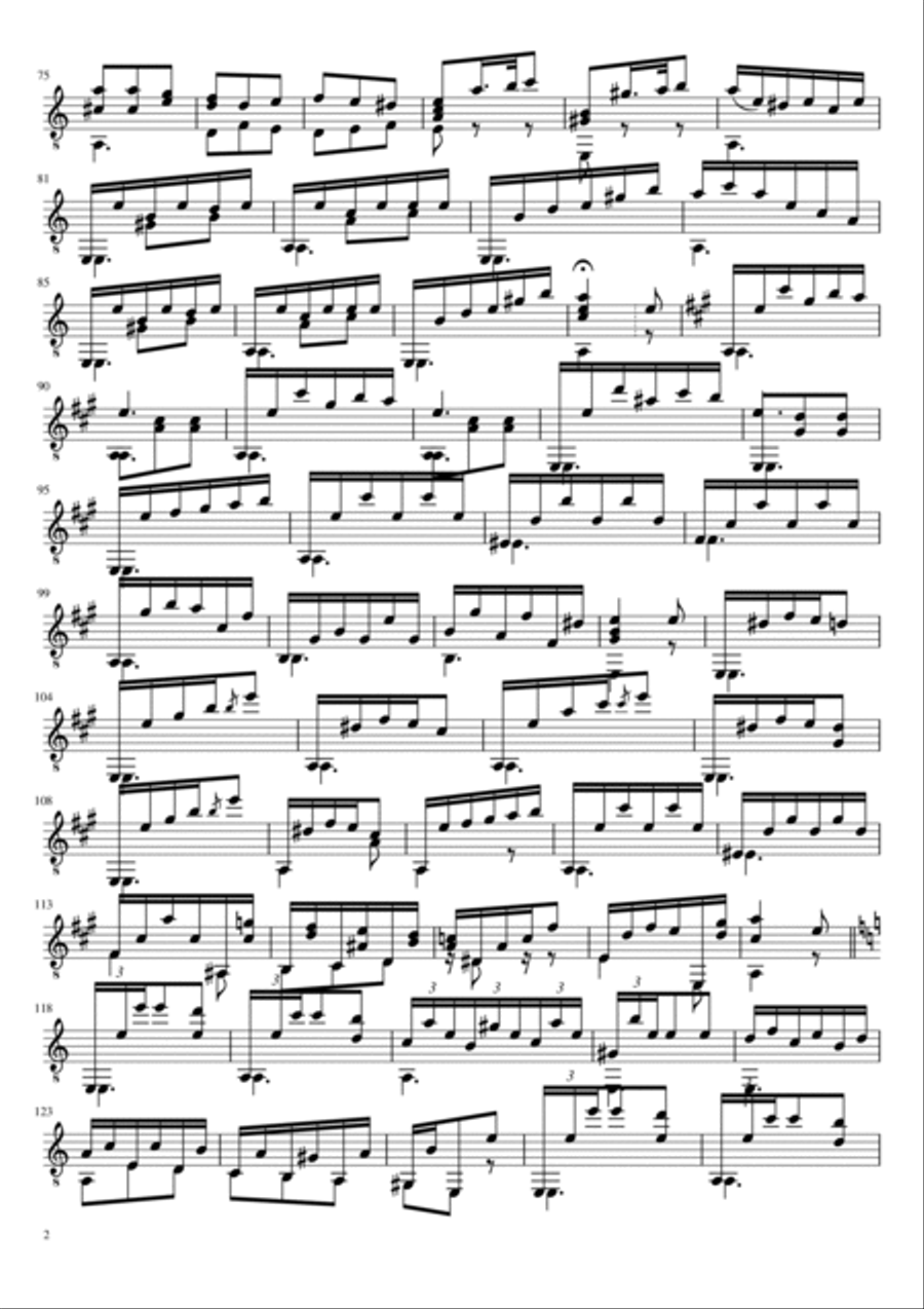 La Campanella (La Clochette) Piano, Vocal, Guitar scores gallery preview page 2