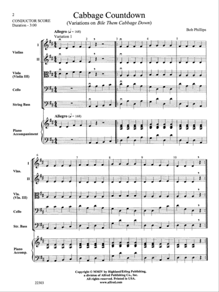 Cabbage Countdown String Orchestra scores gallery preview page 2