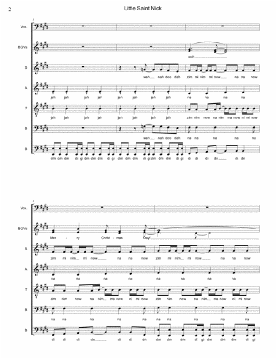 Little Saint Nick Little Saint Nick Divisi scores gallery preview page 2