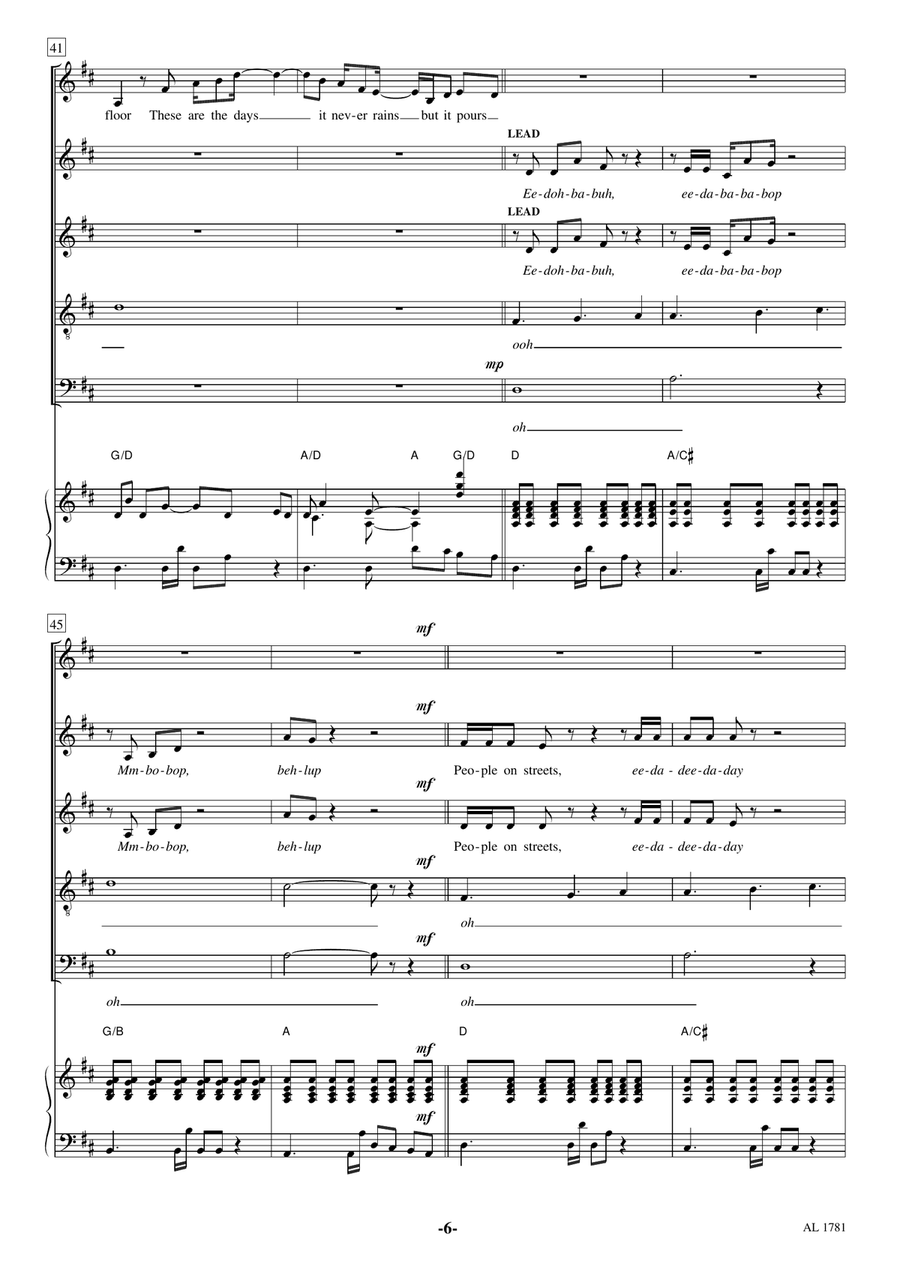 Under Pressure Choir scores gallery preview page 6