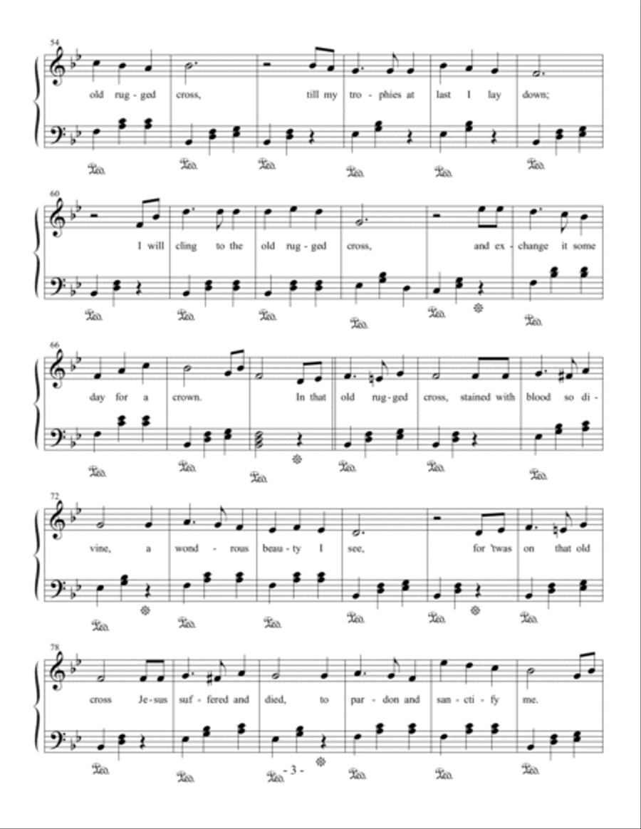 Old Rugged Cross Easy Piano Easy Piano scores gallery preview page 3