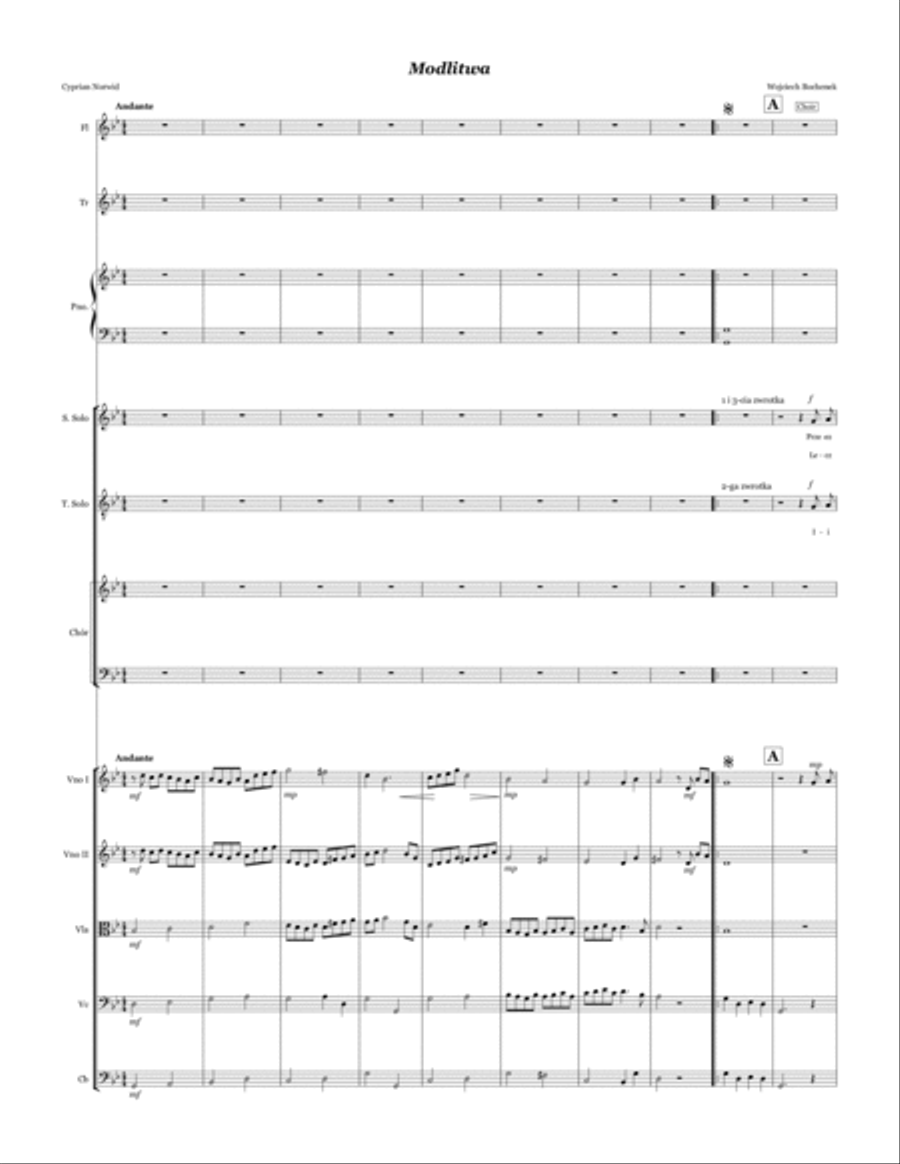 Modlitwa (Oratorium na Wielki Post) 4-Part scores gallery preview page 4