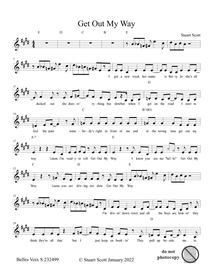 Get Out My Way Small Ensemble scores gallery preview page 1